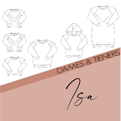 Patroon Isa sweater/jurk/top Dames/Tieners - Bel'etoile